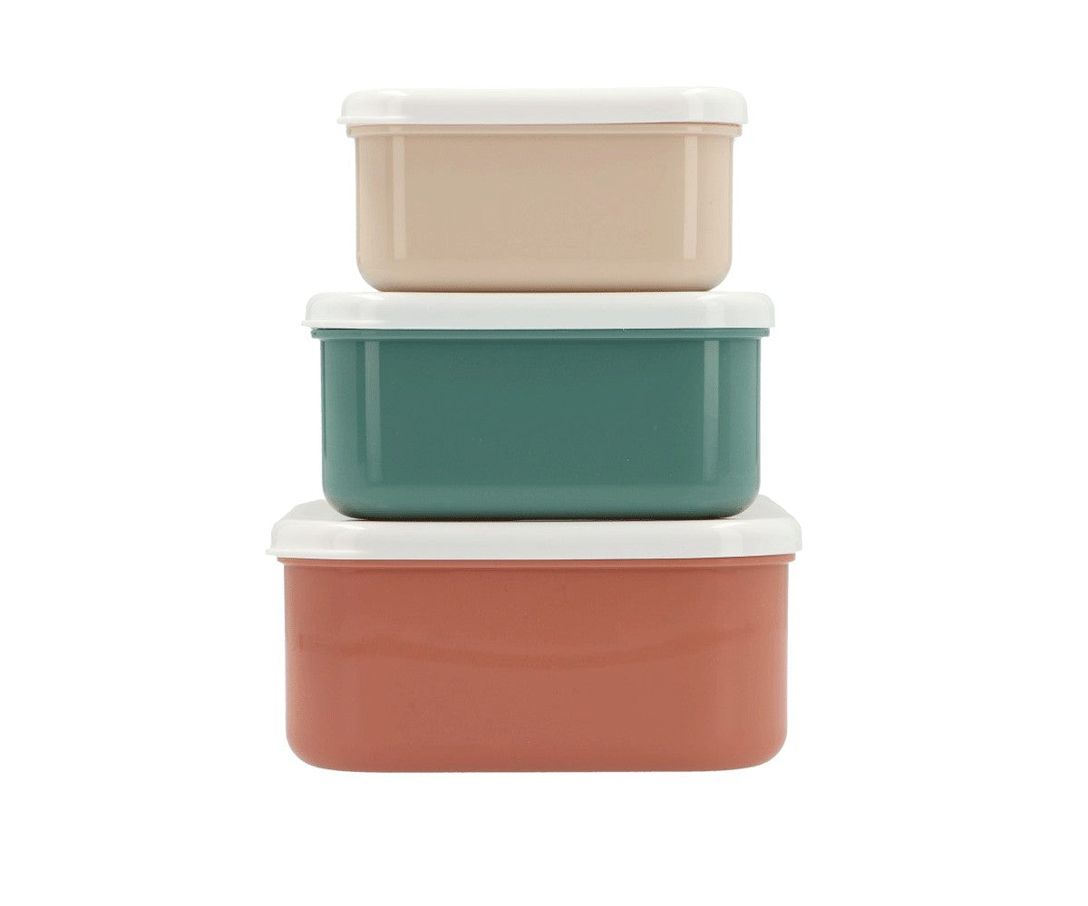 Ensemble 3 Boîtes Déjeuner | Rose Nature Géométrique