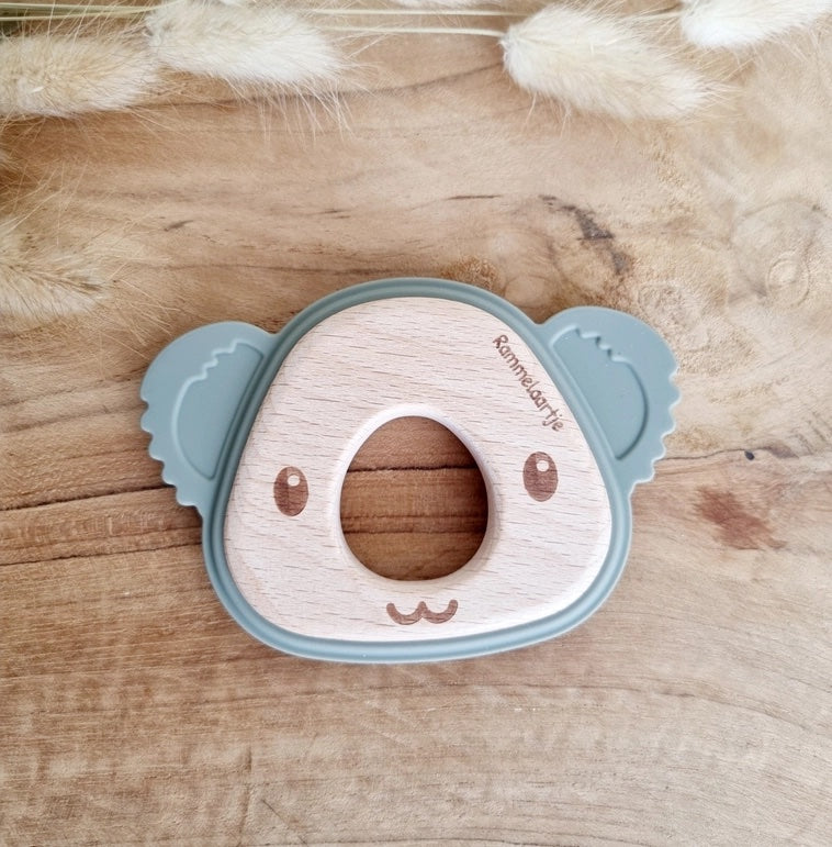 Anneau dentition koala en bois et silicone