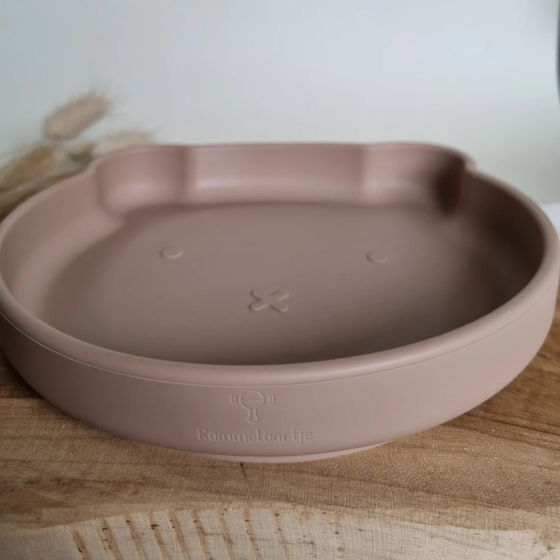 Assiette our en silicone ventouse beige